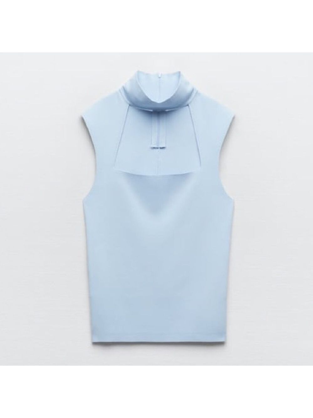 Zara Fine Knit Ribbed Cut Out Choker Top 4978/109